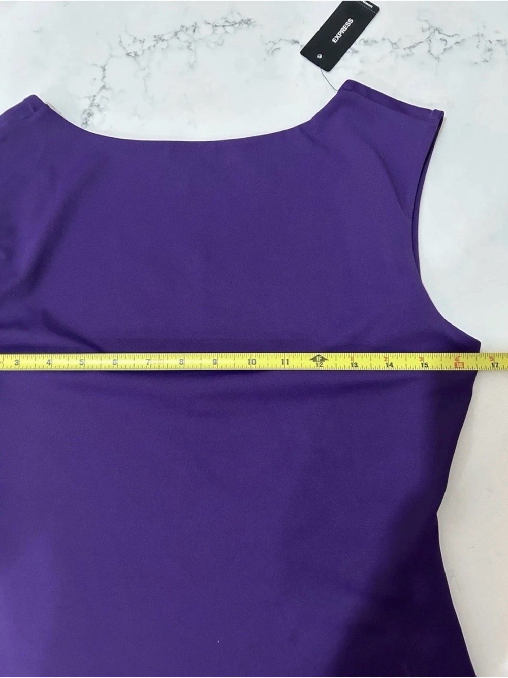 Express Body Contour Purple Boat Neck Tank Top Size M NWT - Picture 7 of 7